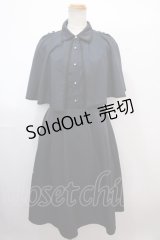 axes femme POETIQUE / ケープトレンチデザインワンピース M 紺 Y-25-02-03-102-AX-OP-SZ-ZH
