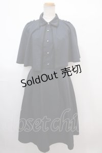 axes femme POETIQUE / ケープトレンチデザインワンピース M 紺 Y-25-02-03-102-AX-OP-SZ-ZH