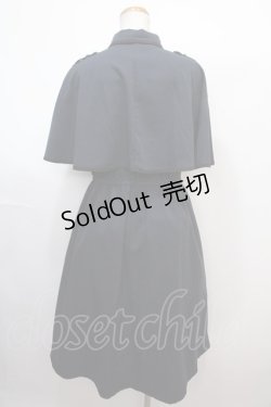 画像2: axes femme POETIQUE / ケープトレンチデザインワンピース M 紺 Y-25-02-03-102-AX-OP-SZ-ZH