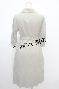 画像2: axes femme POETIQUE / スカーフ×レジメシャツワンピース M グリーン Y-25-02-03-103-AX-OP-SZ-OS