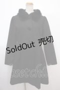 LODISPOTTO / ファー襟コート M 黒 Y-25-02-03-113-LO-CO-SZ-ZT-C040