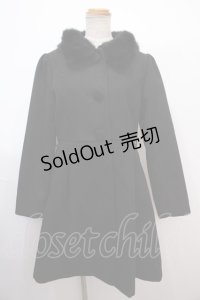LODISPOTTO / ファー襟コート M 黒 Y-25-02-03-113-LO-CO-SZ-ZT-C040