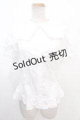 BPN / スカーフカラーブラウス M 白 Y-25-02-03-013-GO-BL-SZ-ZY