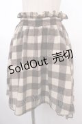 【SALE】Ank Rouge / チェック柄ウールスカート  茶 Y-25-02-03-135-CA-SK-SZ-ZT234