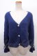 画像1: axes femme POETIQUE / ビジューボタン使いカーディガン M 紺 Y-25-02-03-021-AX-TO-SZ-ZT306 (1)