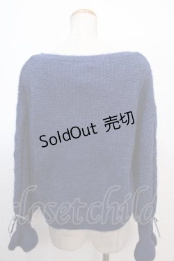 画像2: 【SALE】axes femme POETIQUE / ビジューボタン使いカーディガン M 紺 Y-25-02-03-021-AX-TO-SZ-ZT306