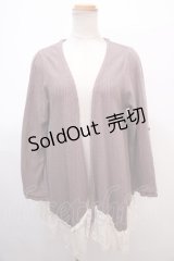 axes femme / 裾レーストッパーカーデ M モカ Y-25-02-03-028-AX-TO-SZ-ZT306