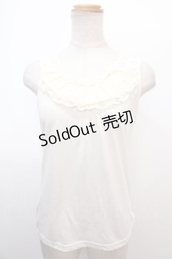 画像1: axes femme / バックモチーフレースタンク M 生成り Y-25-02-03-039-AX-TO-SZ-ZI