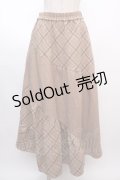 axes femme / チェック柄エスカルゴスカート  ベージュ Y-25-02-05-012-AX-SK-SZ-ZT252