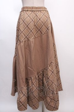 画像2: axes femme / チェック柄エスカルゴスカート  ベージュ Y-25-02-05-012-AX-SK-SZ-ZT252