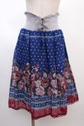 axes femme / 薔薇ドットスカート  紺 Y-25-02-05-013-AX-SK-SZ-ZI