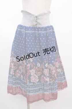 画像1: 【SALE】axes femme / 薔薇ドットスカート  紺 Y-25-02-05-013-AX-SK-SZ-ZT396