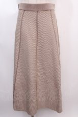 画像1: 【SALE】axes femme / ヘンリボーン柄ニットスカート  ベージュ Y-25-02-05-023-AX-SK-SZ-ZT442 (1)