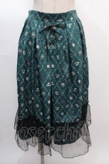 画像1: 【SALE】axes femme / サロン・ド・テ柄スカート F グリーン Y-25-02-05-037-AX-SK-SZ-ZT419 (1)