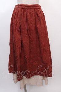 axes femme / バイカラーコットンレーススカート M オレンジ Y-25-02-05-041-AX-SK-SZ-ZI