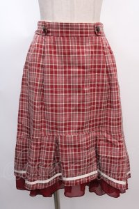axes femme / チェックスカート  赤 Y-25-02-05-044-AX-SK-SZ-ZT419