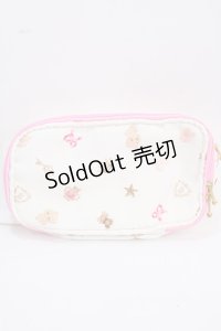 BABY,THE STARS SHINE BRIGHT / BABYモノグラムポーチ  ホワイト Y-25-02-06-060-BA-ZA-SZ-ZY
