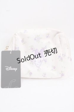 画像1: Maison de FLEUR / Daisy Duckフラワーポーチ  アイボリー Y-25-02-06-063-LO-ZA-AS-ZY