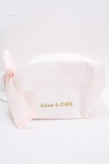 Maison de FLEUR / フラワージャガードキャラメルポーチ  ピンク Y-25-02-06-070-LO-ZA-AS-ZY