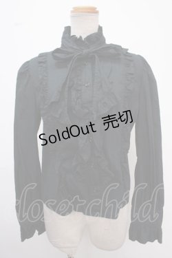 画像1: Angelic Pretty / ダブルリボンハニーシャーリングブラウス  黒 Y-25-02-06-077-AP-BL-SZ-ZY