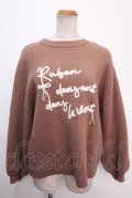 axes femme / コード刺繍風ロゴニットプルオーバー  ブラウン Y-25-02-06-086-AX-TO-SZ-ZT186