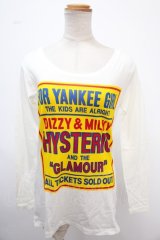 HYSTERIC GLAMOUR / DIZZY & MILKY pt T-SH F 白 Y-25-02-06-151-PU-TO-SZ-ZS