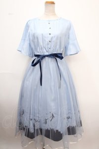axes femme / ピーター・パン/プリントワンピース F サックス Y-25-02-06-184-AX-OP-SZ-OS