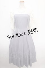axes femme / ローズ刺繍ドッキングワンピース F ラベンダー Y-25-02-06-185-AX-OP-SZ-OS