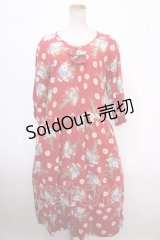 PINK HOUSE / フラワーブーケワンピース  赤 Y-25-02-06-197-LO-OP-AS-ZY