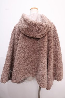 画像2: axes femme / カーリーボアケープポンチョ M モカ Y-25-02-06-203-AX-CO-SZ-ZT-C017
