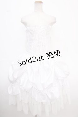 画像1: ATELIER PIERROT / Bustle Corset Dress  白 Y-25-02-06-208-EL-OP-SZ-ZY