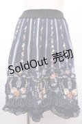 axes femme / パネル香水瓶柄プリーツスカート M 紺 Y-25-02-06-215-AX-SK-SZ-ZY