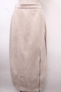 axes femme / カットスエードジップスカート  キナリ Y-25-02-06-226-AX-SK-SZ-ZS