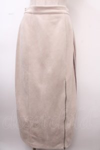 axes femme / カットスエードジップスカート  キナリ Y-25-02-06-226-AX-SK-SZ-ZS