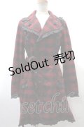 ALGONQUINS / COATチェックコート  赤 Y-25-02-09-053-AL-TO-AS-ZT-C010