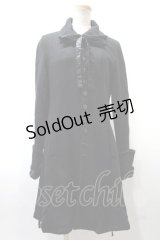 h.naoto Blood / COATサイド編み上げコート  黒 Y-25-02-09-057-HN-CO-AS-ZT-C010