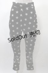 LISTEN FLAVOR / 星総柄パンツ  黒ｘ白 Y-25-02-09-067-PU-PA-AS-ZY