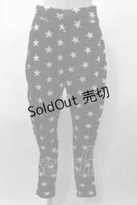 LISTEN FLAVOR / 星総柄パンツ  黒ｘ白 Y-25-02-09-067-PU-PA-AS-ZY