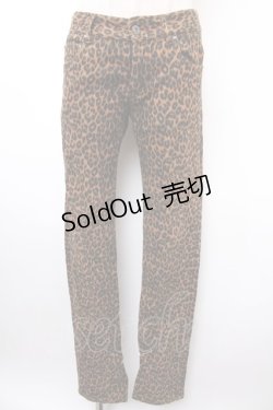 画像1: HELL CAT PUNKS / 豹柄パンツ  ブラウン Y-25-02-09-071-PU-PA-AS-ZS