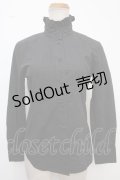 CHOICE /立ち襟フリルブラウス  黒 Y-25-02-09-009-PU-BL-AS-ZY