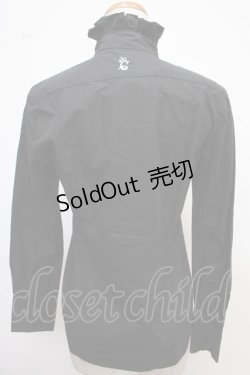 画像2: CHOICE /立ち襟フリルブラウス  黒 Y-25-02-09-009-PU-BL-AS-ZY