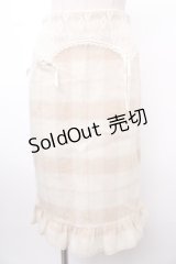 Swankiss /チェックニットスカート  ベージュ Y-25-02-09-081-CA-SK-AS-ZT270