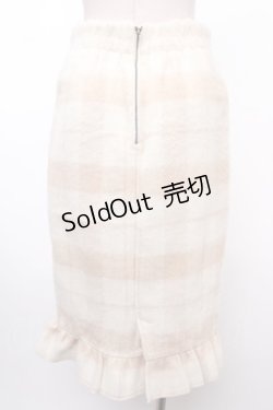 画像2: Swankiss /チェックニットスカート  ベージュ Y-25-02-09-081-CA-SK-AS-ZT270