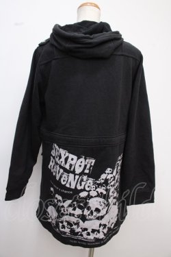 画像2: SEX POT ReVeNGe / スカルプリント釦パーカー  黒 Y-25-02-09-020-SP-TO-AS-ZT241