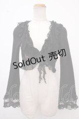 HONEY / 後ろ編み上げボレロ  黒 Y-25-02-09-021-HN-TO-AS-ZY