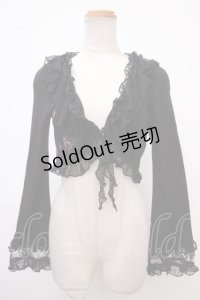 HONEY / 後ろ編み上げボレロ  黒 Y-25-02-09-021-HN-TO-AS-ZY