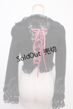 画像2: HONEY / 後ろ編み上げボレロ  黒 Y-25-02-09-021-HN-TO-AS-ZY