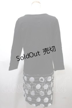 画像2: MINT NeKO / ドット切替ロングカットソー  黒 Y-25-02-09-041-HN-TO-AS-ZY