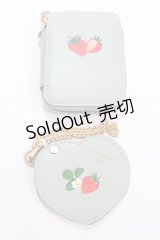 m petit by misako / AMハートミラー付ポーチ  緑 Y-25-02-13-046-LO-ZA-SZ-ZT422F004