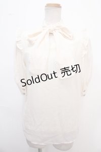 axes femme NOSTALGIE / バックリボン肩フリルブラウス  キナリ Y-25-02-13-062-AX-TO-SZ-OS